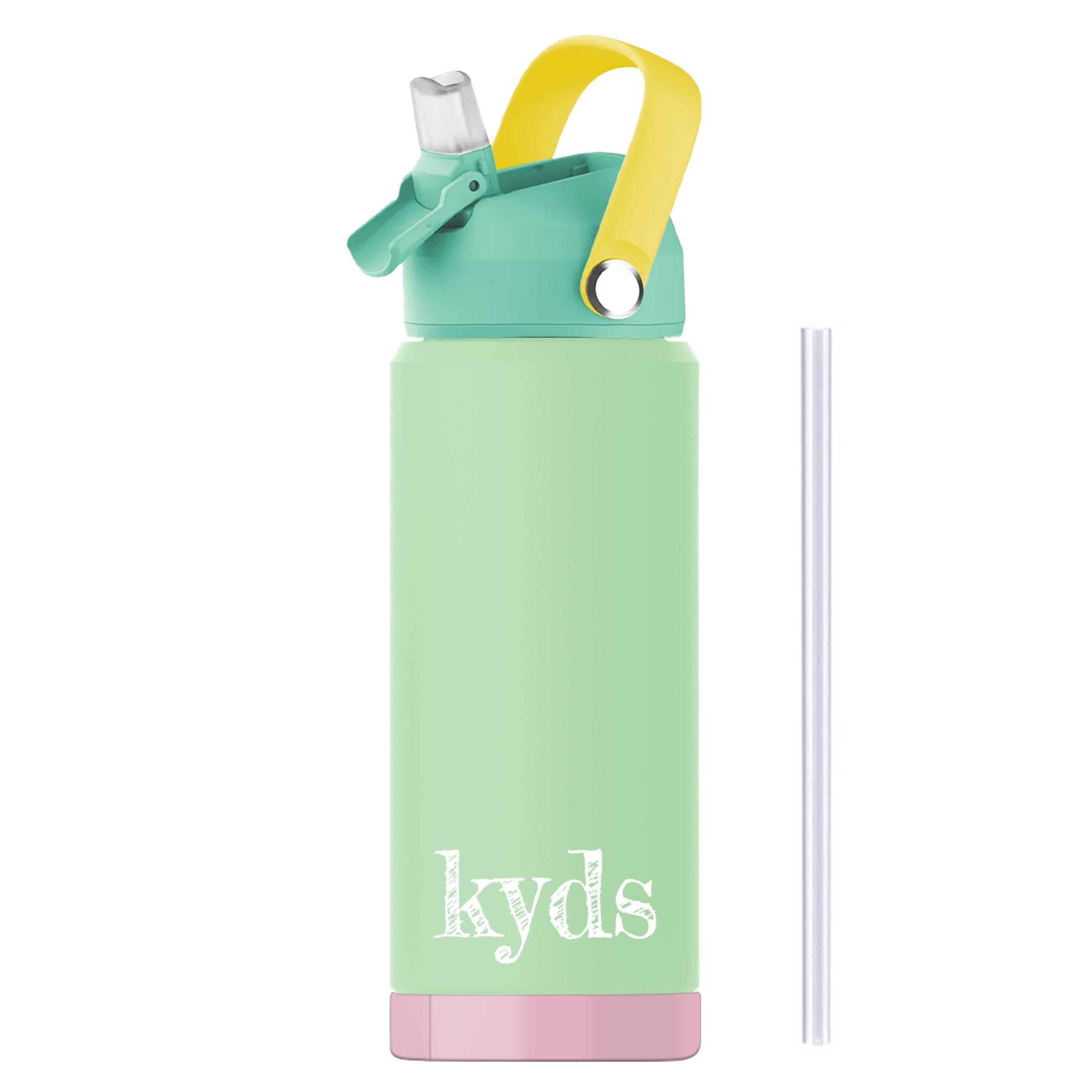 Trinkflasche - 500ml - Light Green/Rosa