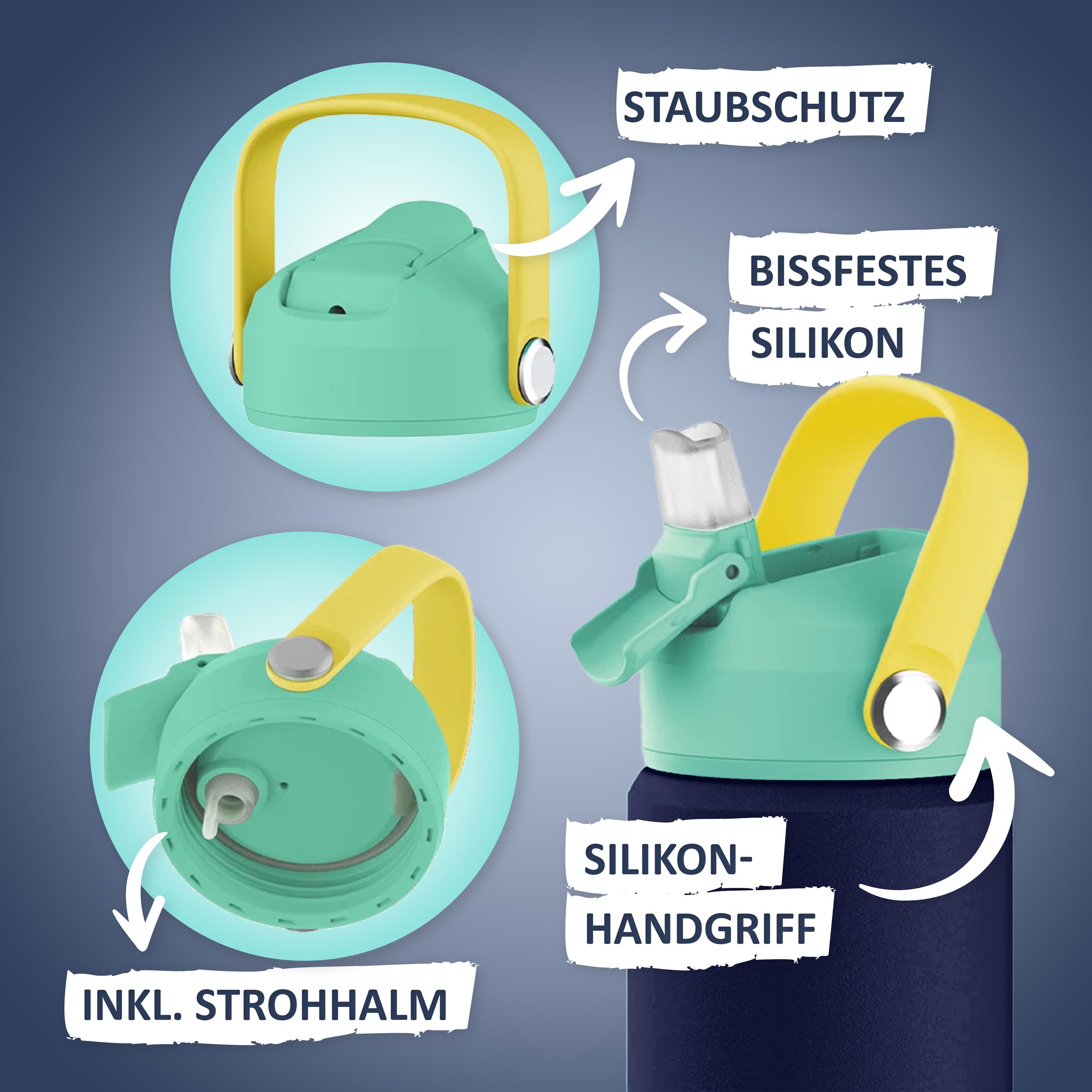 Trinkflasche - 350ml - Dark Blue