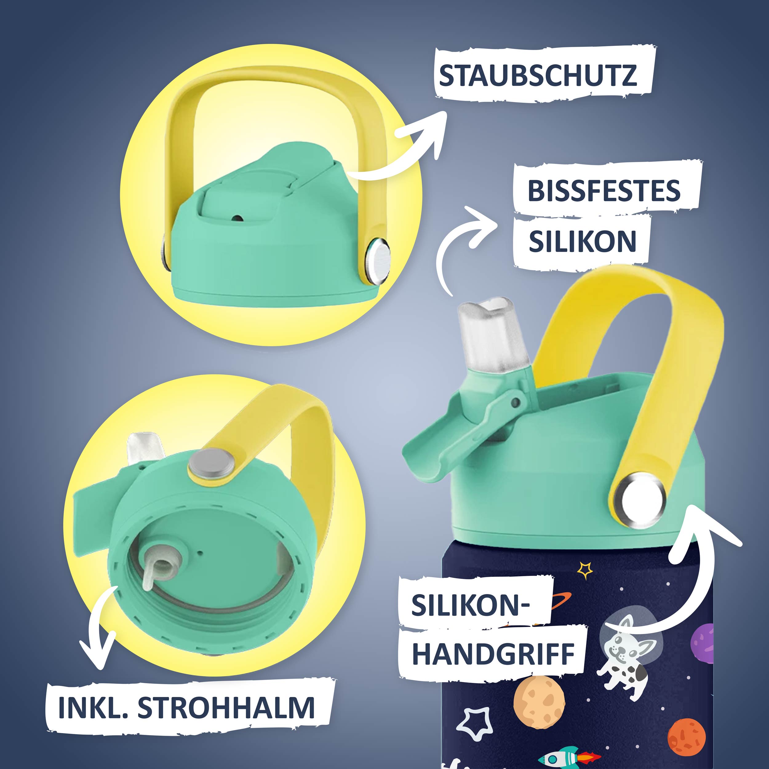 Trinkflasche - 350ml - Space