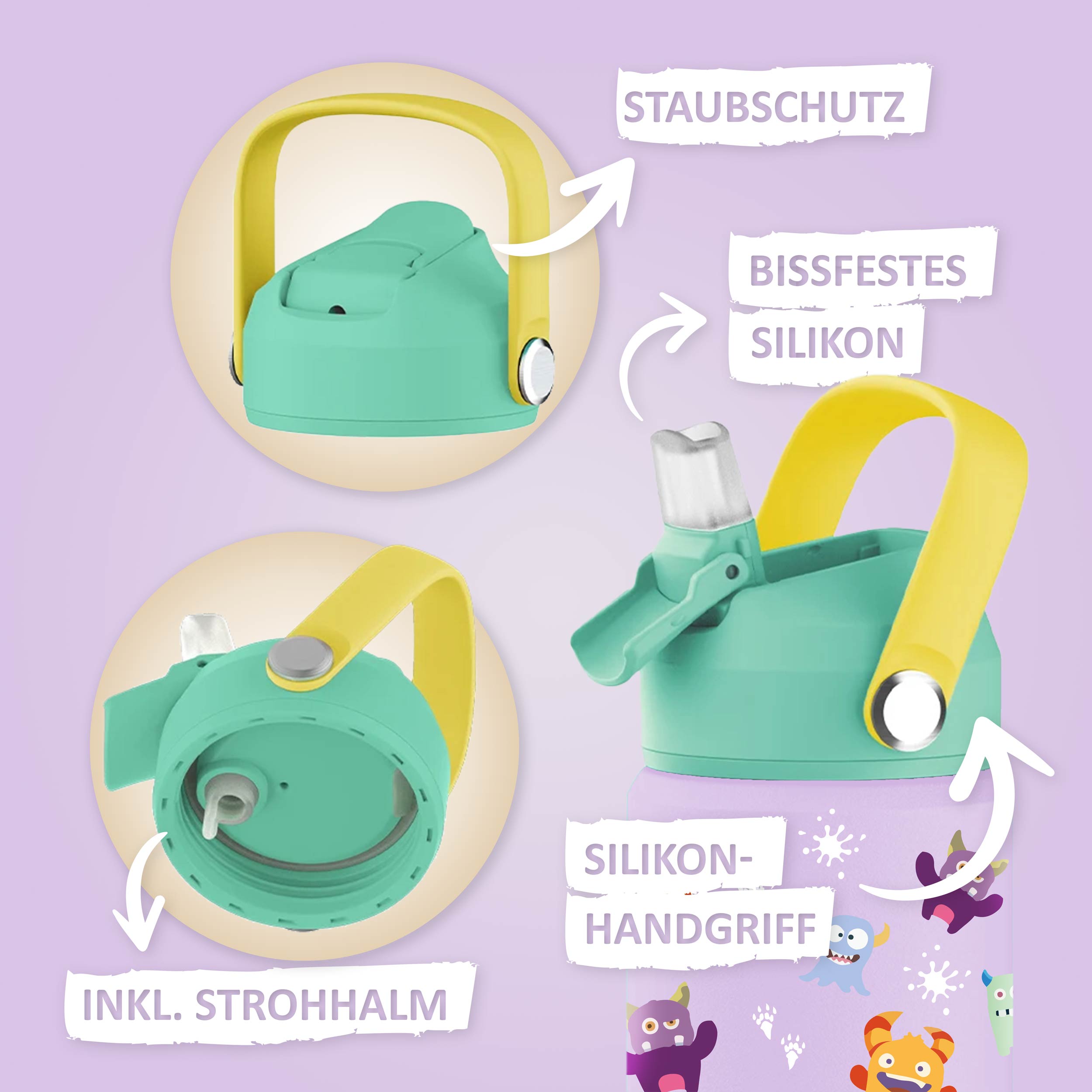 Trinkflasche - 350ml - Monster