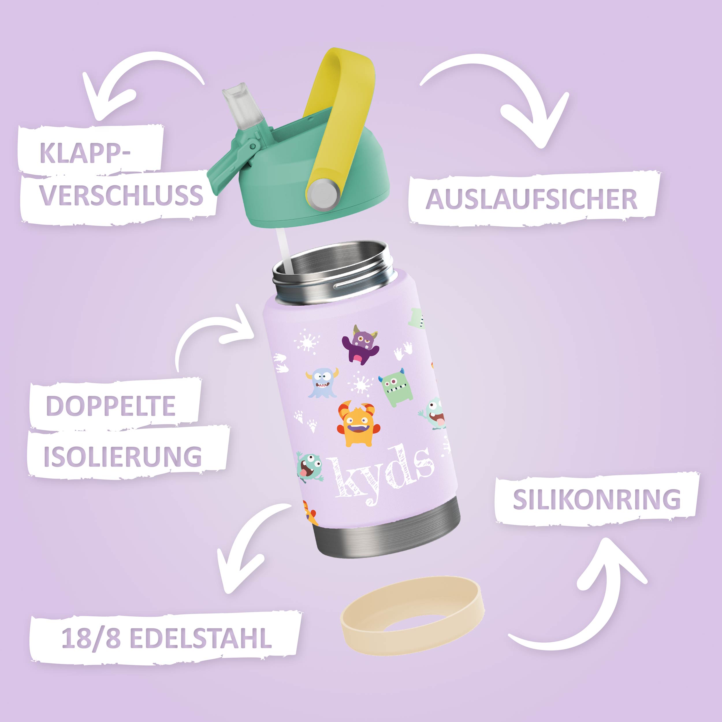 Trinkflasche - 350ml - Monster